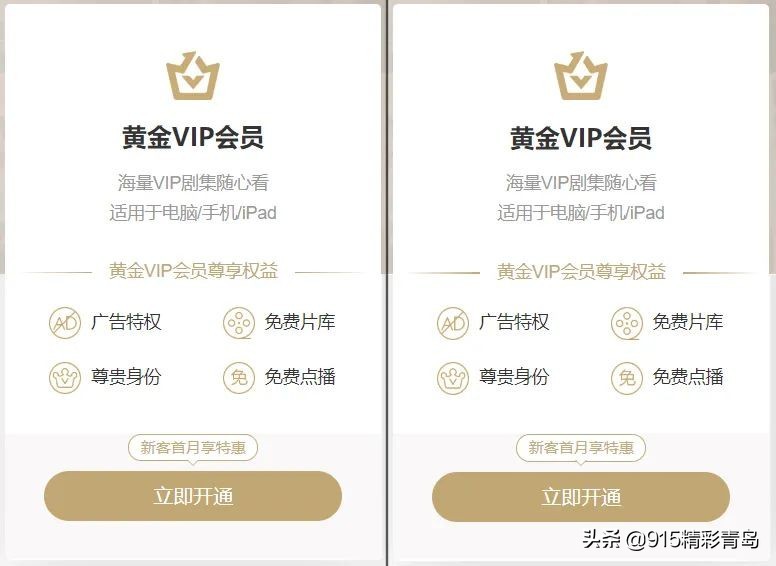 黄金会员和星钻会员的区别,详解爱奇艺会员体系,黄金会员