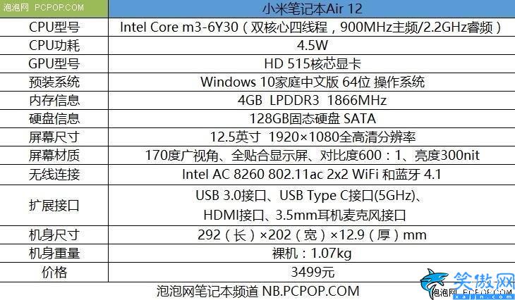 小米笔记本air12详细参数,小米笔记本Air 12评测