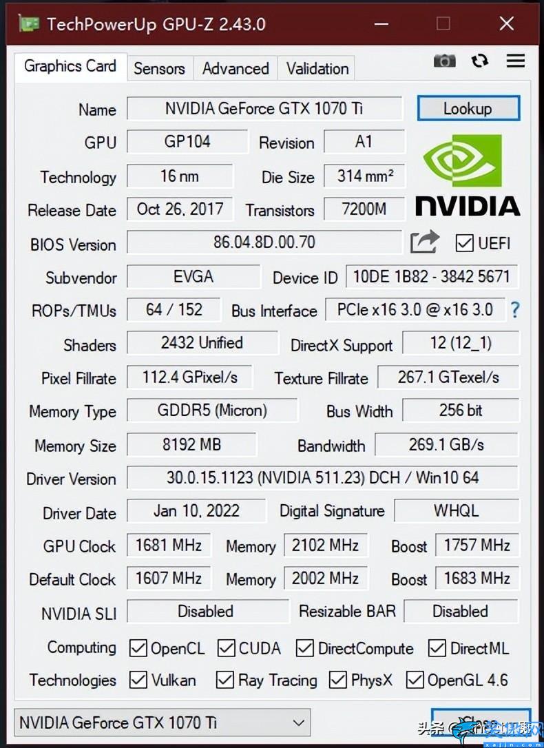 1070ti显卡什么水平,EVGA 1070Ti评测